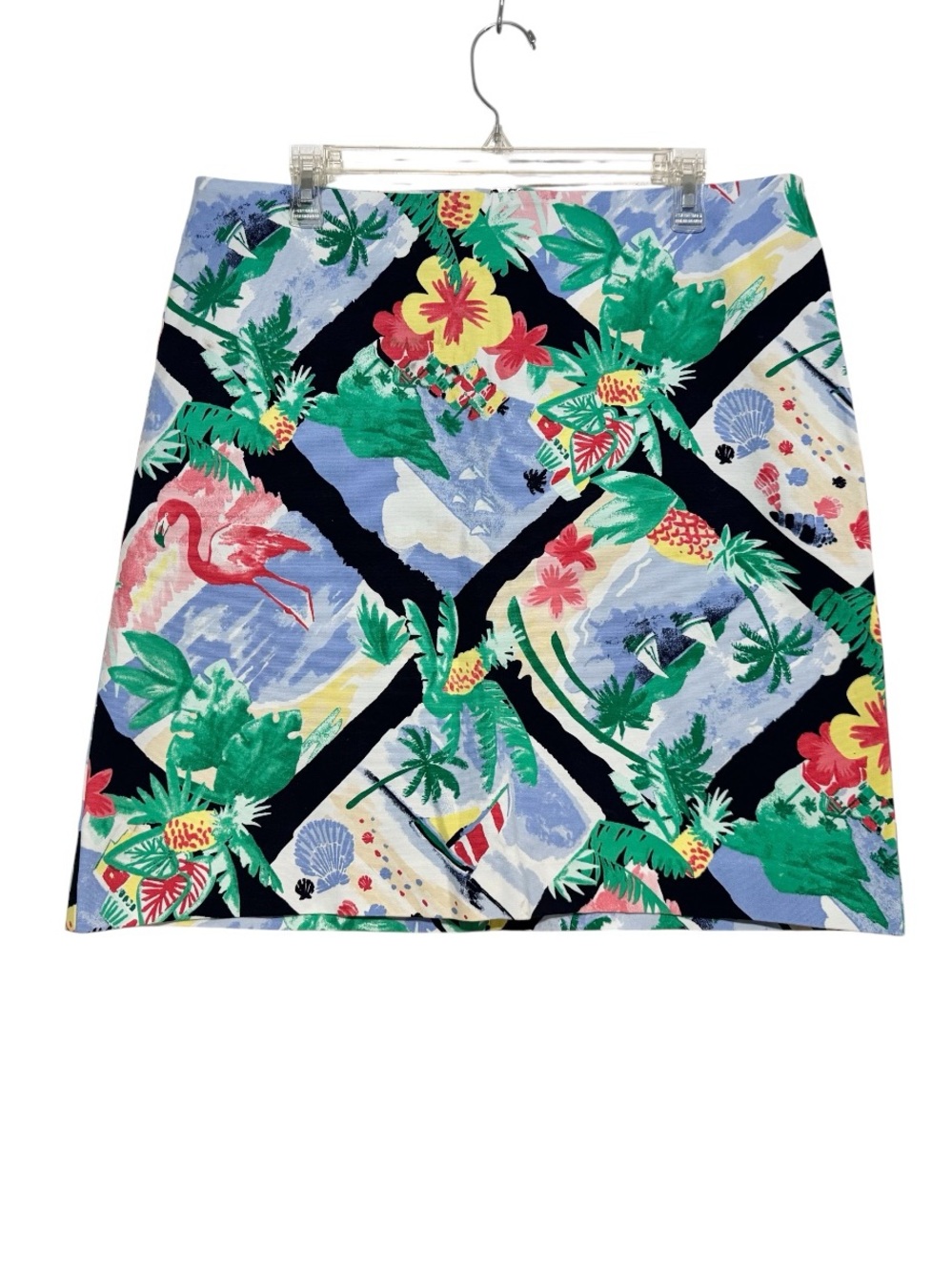 Talbots Tropical Print Beach Theme Mini Skirt